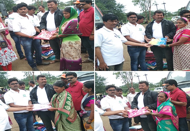 under corporate social responsibility activities by the kute group foundation extended its helping hand to flodd affected people of sangli