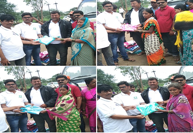 the kute group foundation distributed essential items to the people of sangli