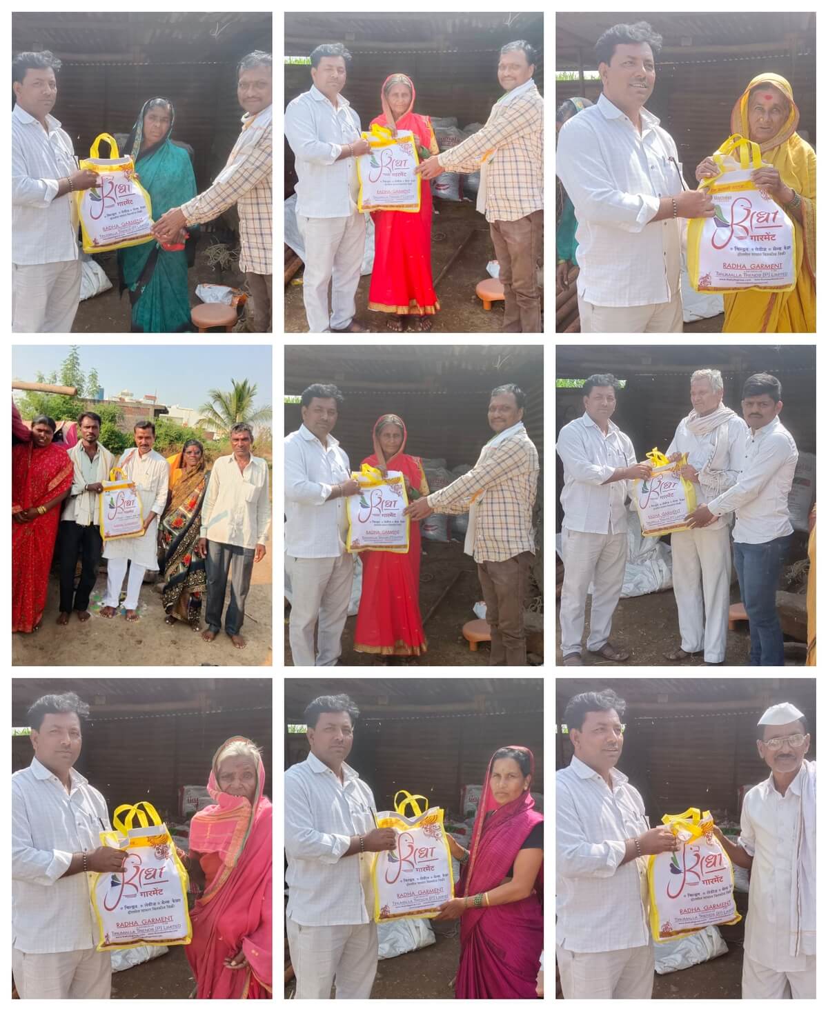 Kute Group Foundation distributed cloth & foodgrain in Shirur