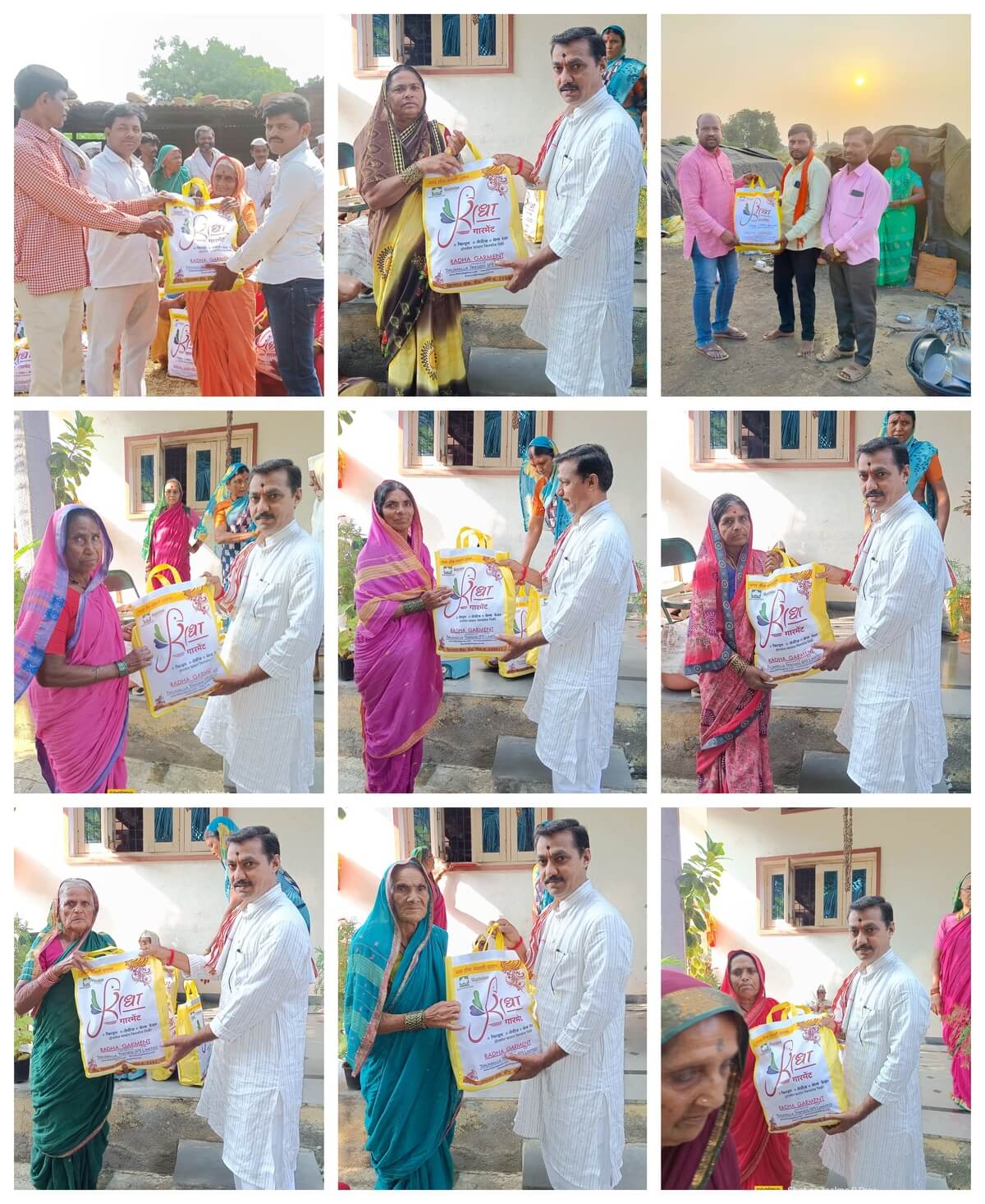 Kute Group Foundation distributed cloth & foodgrain in Vadwani