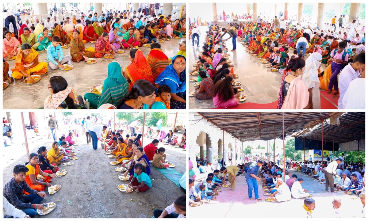 Kute Group Foundation distributed meal at Mahadev Temple
