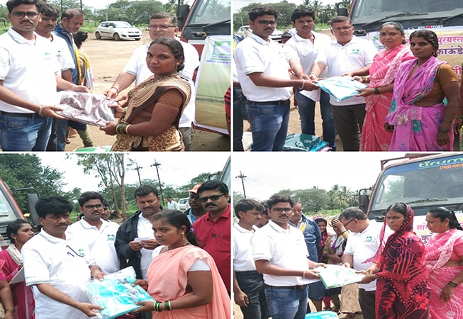 helping hand by the kute group foundation during flood situation in sangli