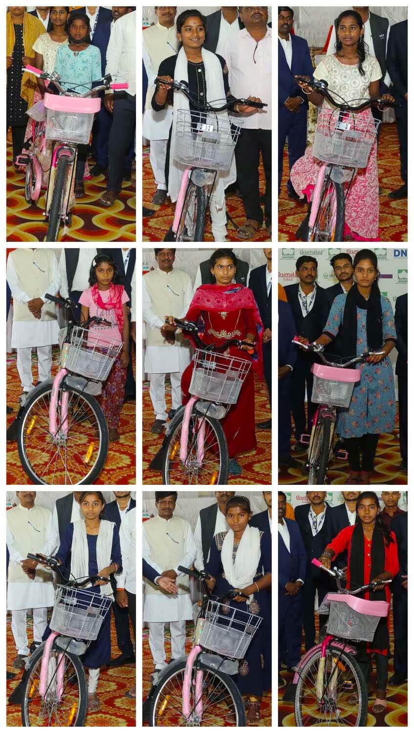 Kute Group Foundation distributing bycycles to needy girls