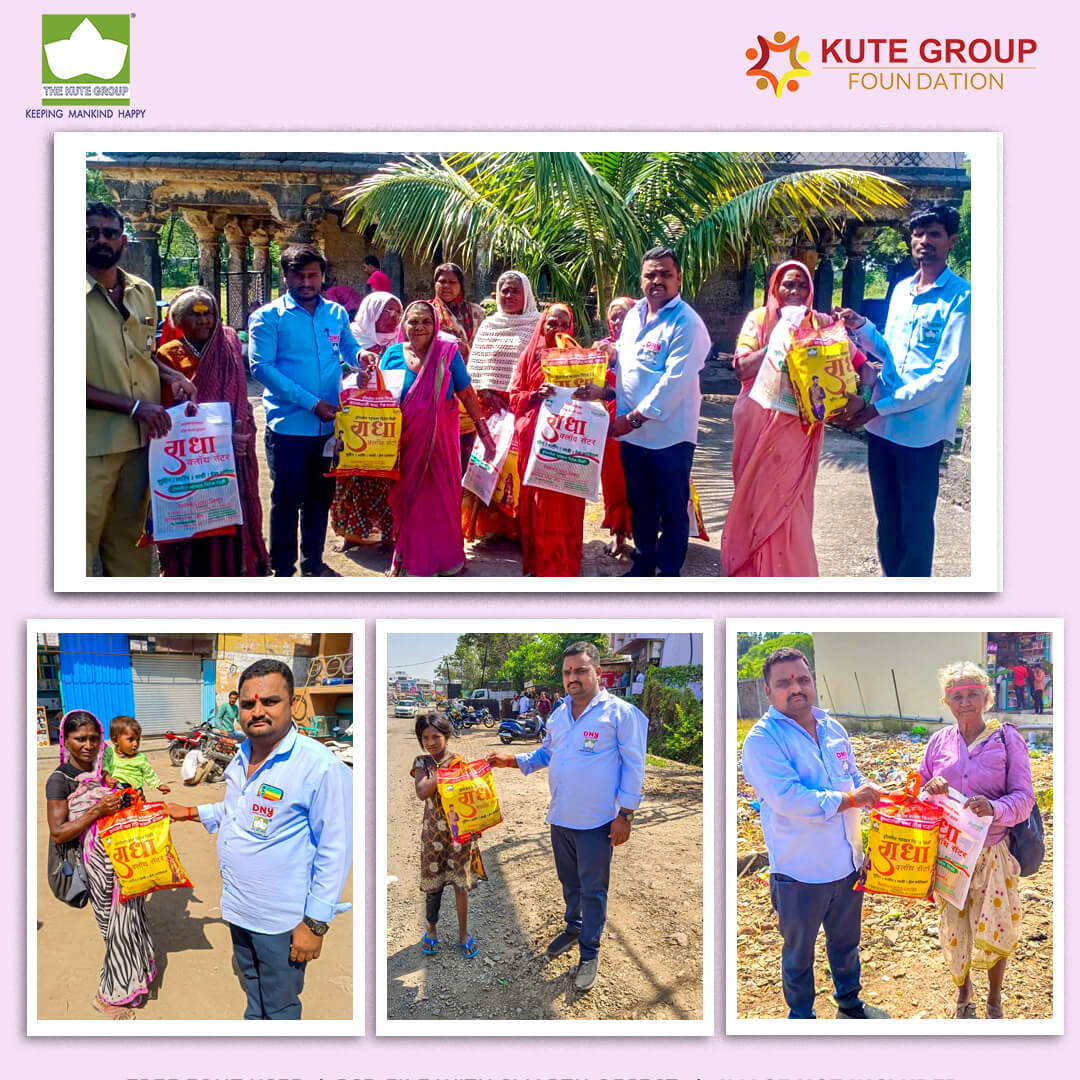 Kute Group Foundation distributing clothes to 4000 families on diwali
